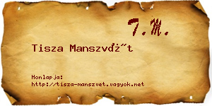 Tisza Manszvét névjegykártya